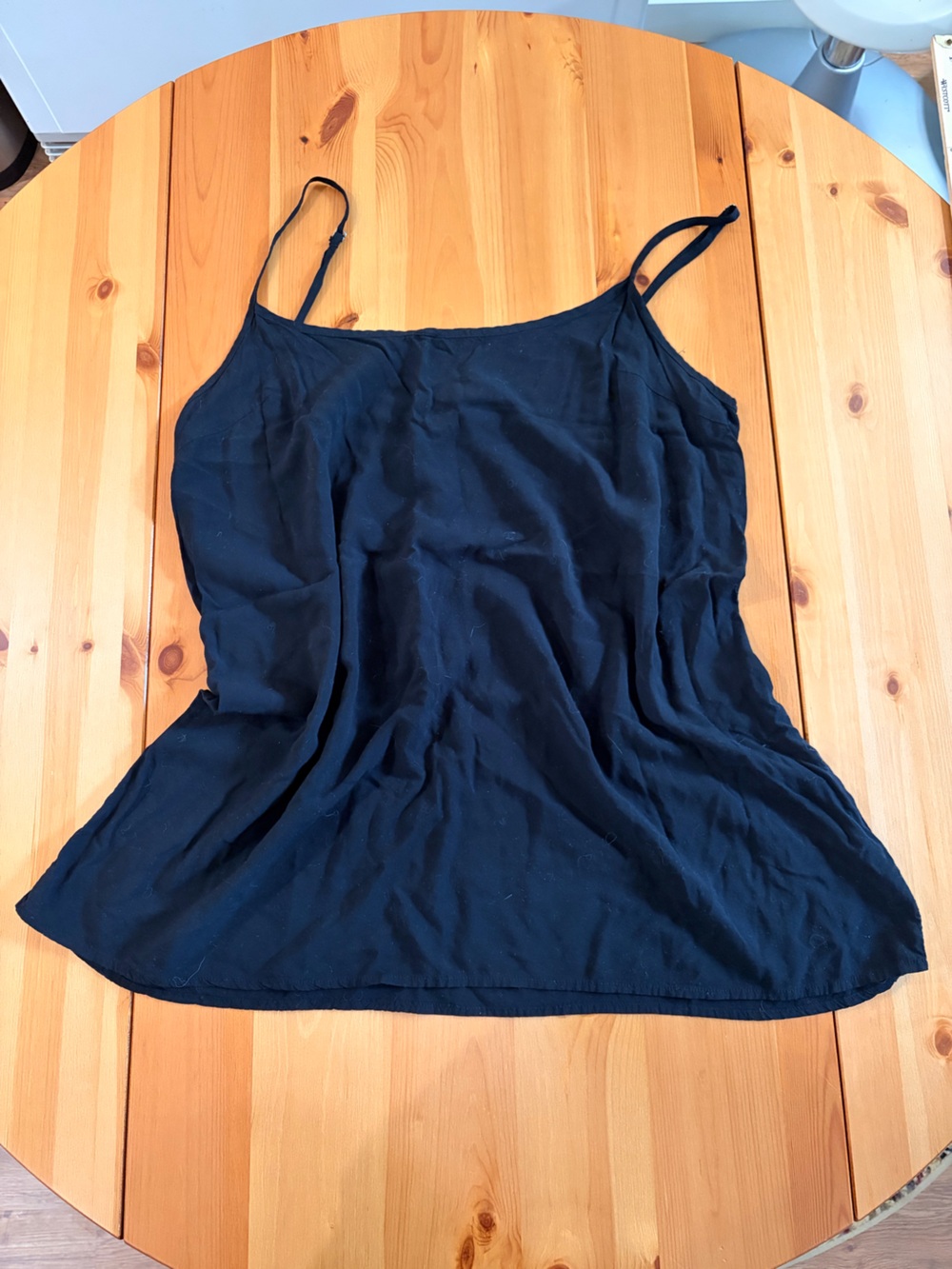 Free People Flowy Black Spaghetti Strap Tank Top